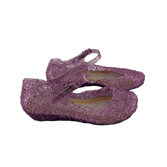 Purple Jelly Mary Jane Wedge Sandals Size 27 Girl’s - Picture 1 of 7